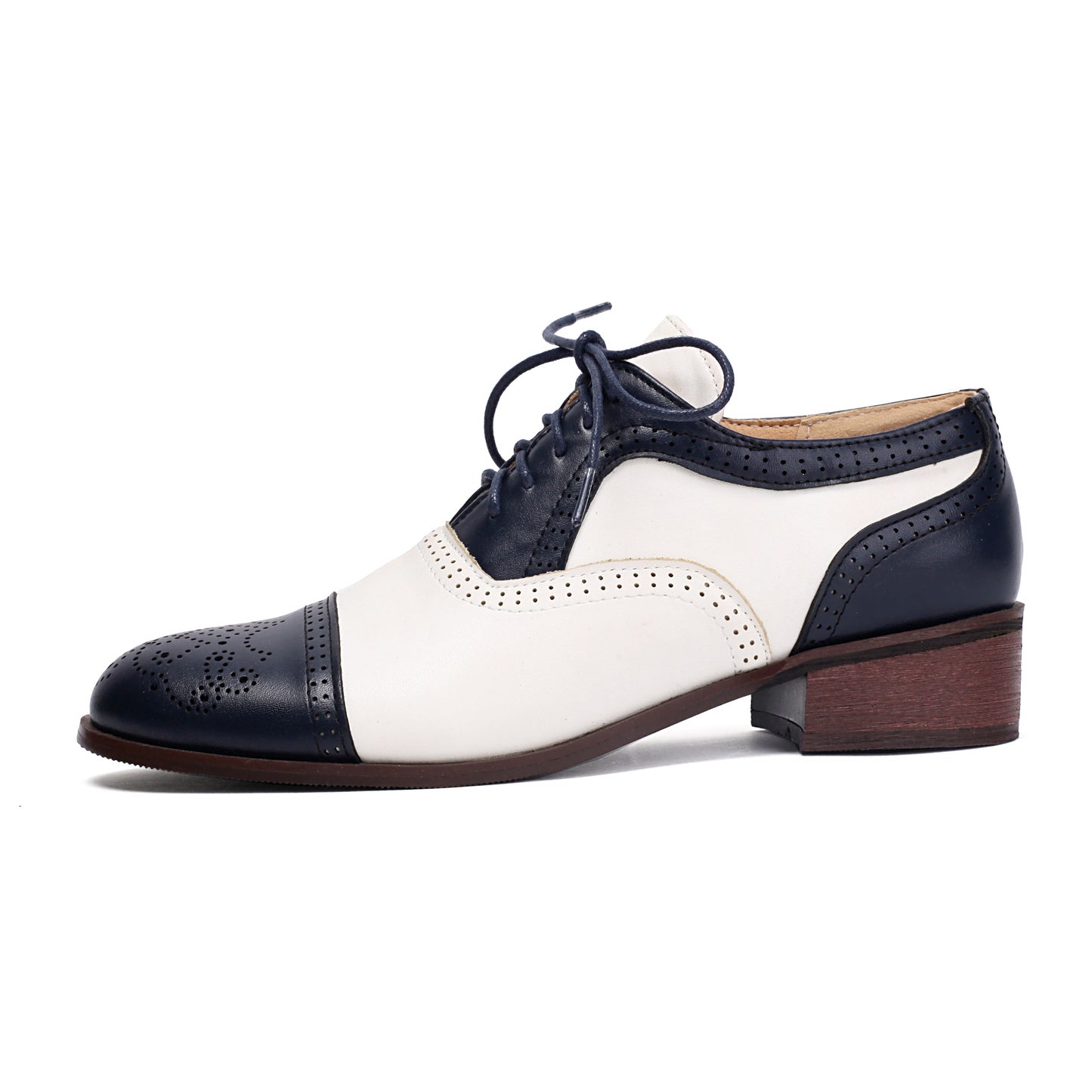Women's Two-Tone Brogue Oxfords