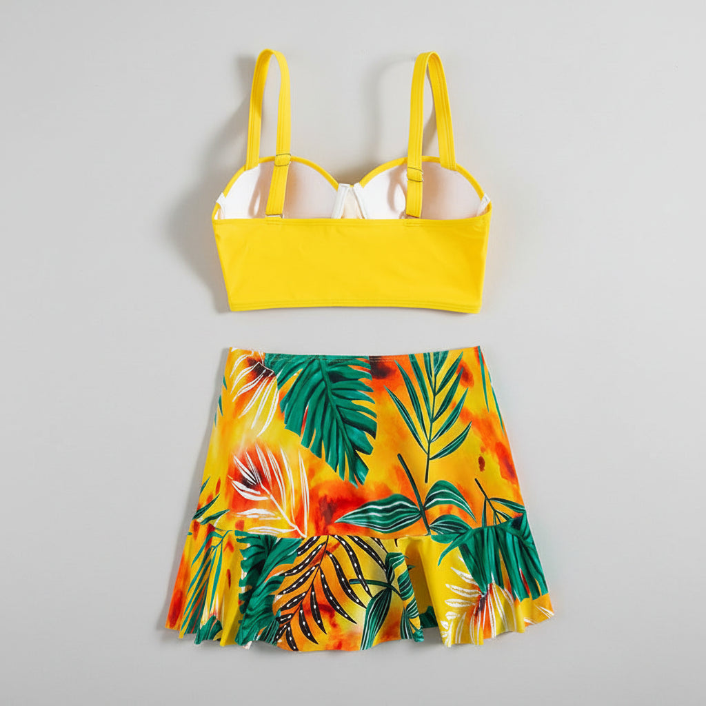 2-Piece Tropical Bikini Set