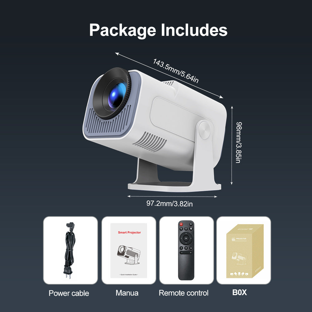 4K Ultra HD Android 11 HY320 Portable Mini Projector