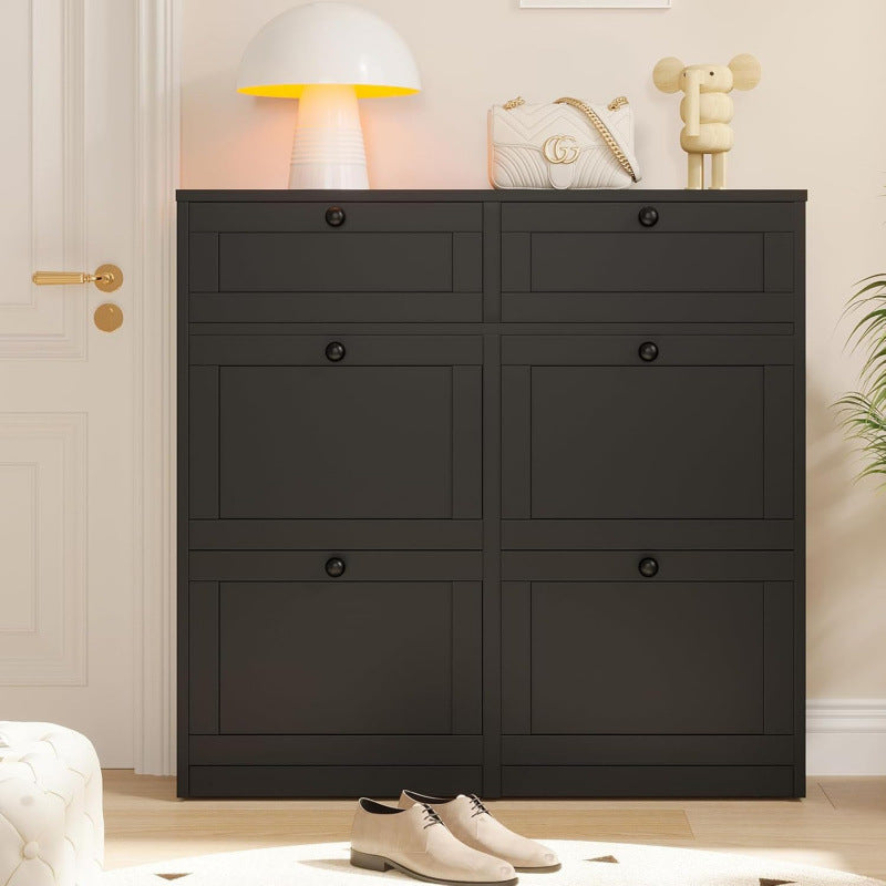 VOWNER 4 Flip Drawers Shoe Cabinet