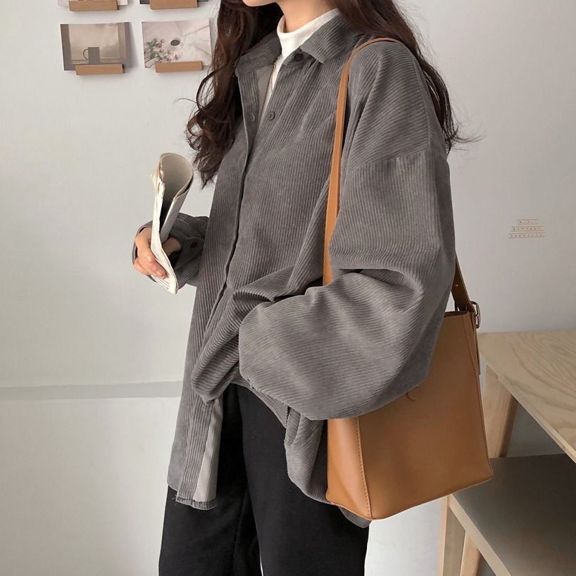 Oversized Corduroy Blouse