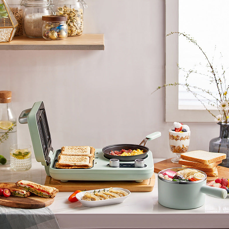 3-in-1 Multifunctional Breakfast Maker, Toaster, Fryer, Boiling/Steaming Pot