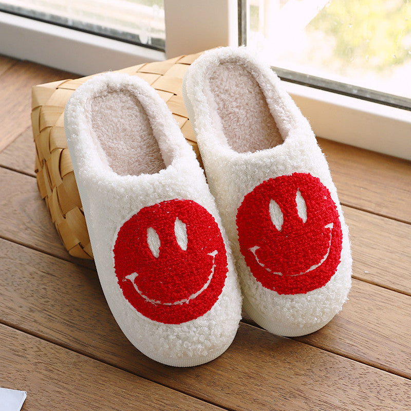 Smiley Face Cotton Slippers