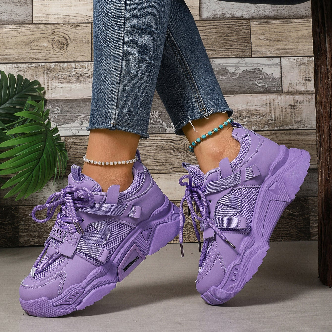 Lightweight Breathable Chunky Platform Sneakers