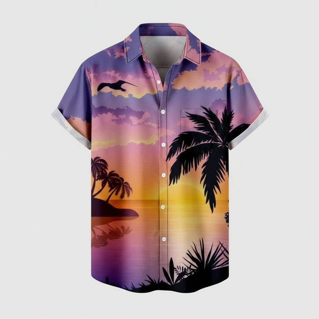 Men's Hawaiian Tropical Print Shirt