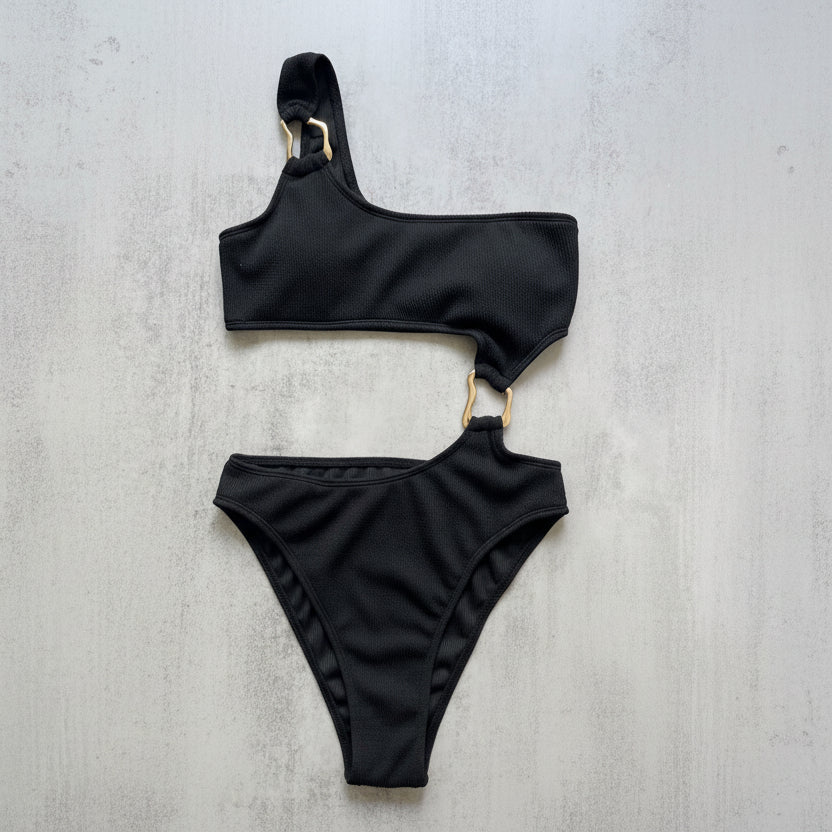 One-Piece Asymmetrical Cut-Out Swimsuit
