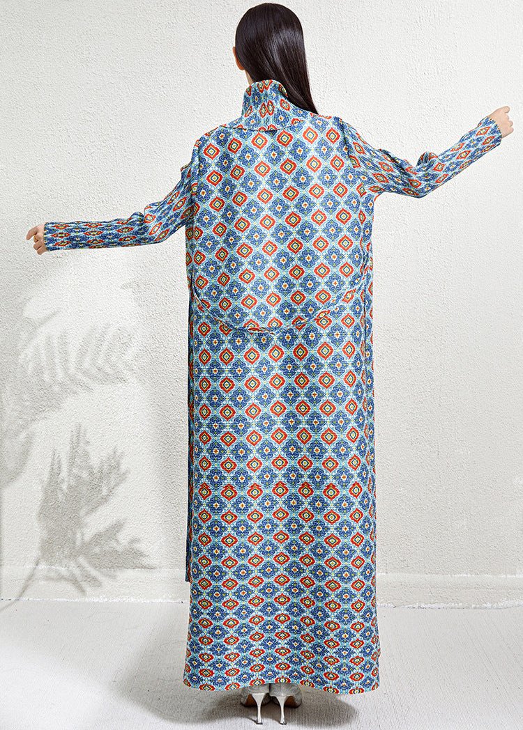 Printed Open Front Abaya