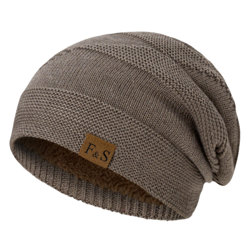 Fleece-Lined Wool Knit Cap