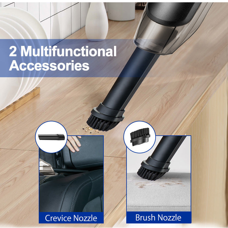 13KPa High-Suction Portable USB Cordless Car Vacuum Cleaner for Dry and Wet Cleaning