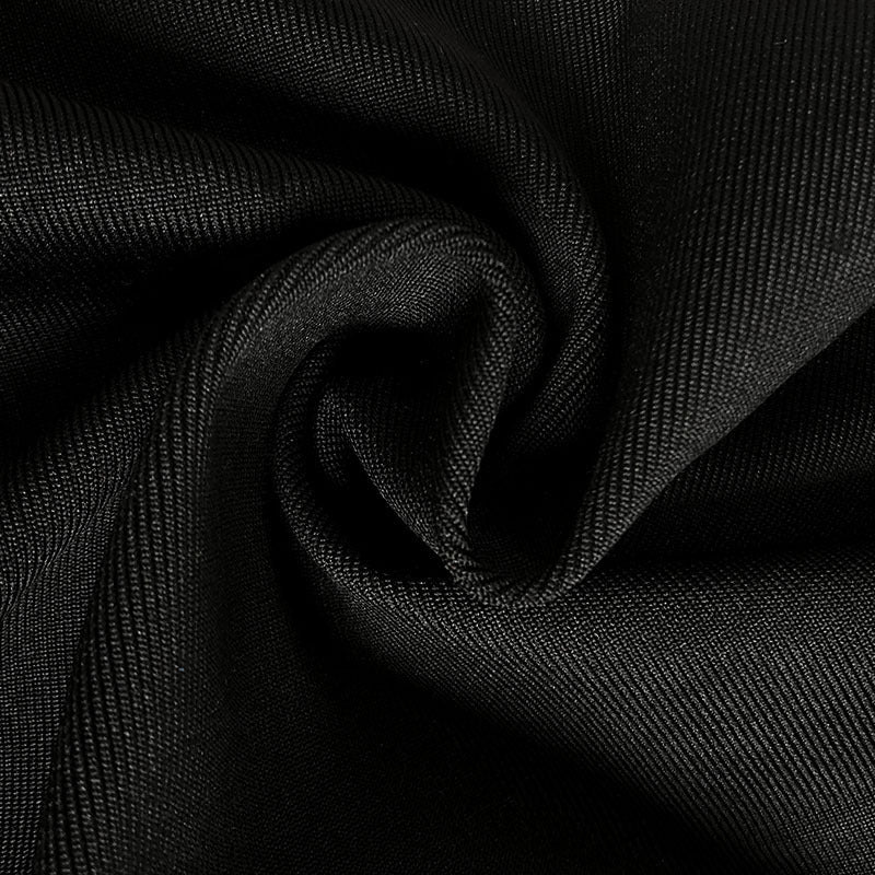 Thigh Slit Fringed Tube Mini Dress