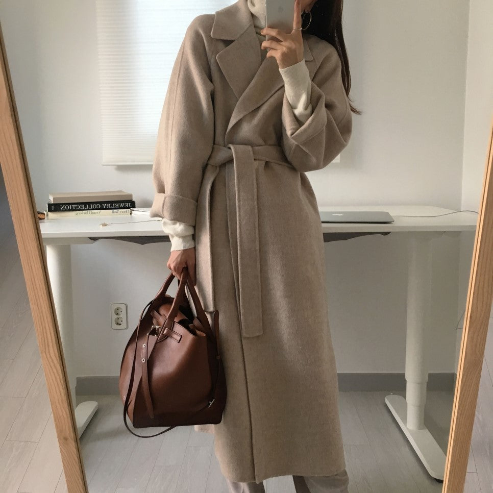 Wool Oversized Wrap Coat