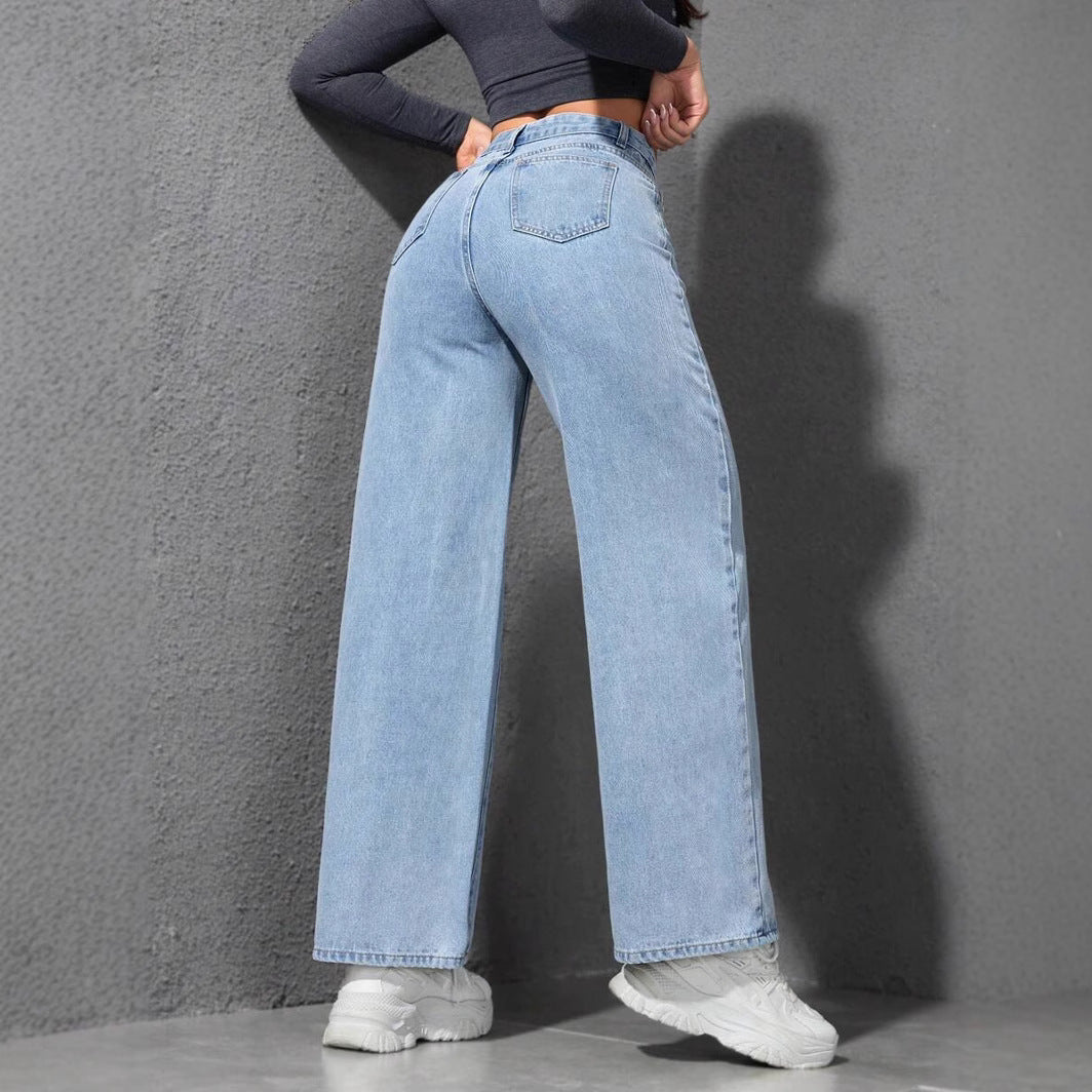 High-Waisted Baggy Jeans