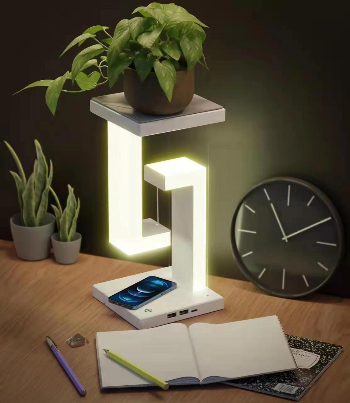 Suspension Anti-Gravity Wireless Charging LED Table Lamp