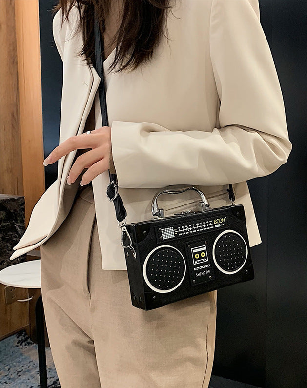 Retro Boombox-Shaped Handbag