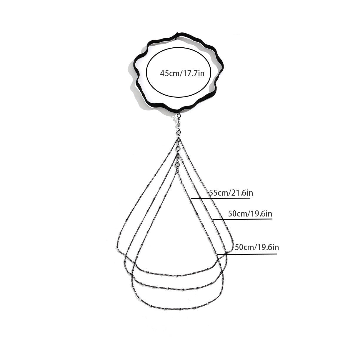 Multi-Layered Rhinestone Thigh Chain