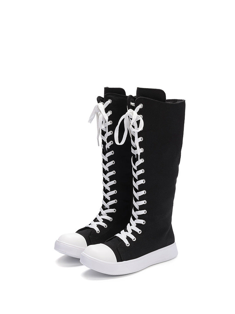 Knee-High Canvas Sneakers