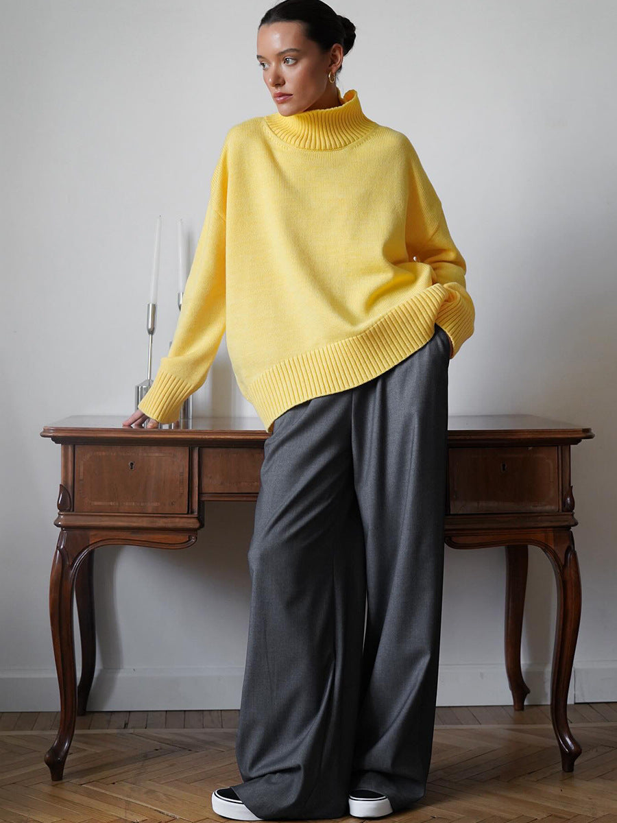 Oversized Wool Turtleneck Sweater