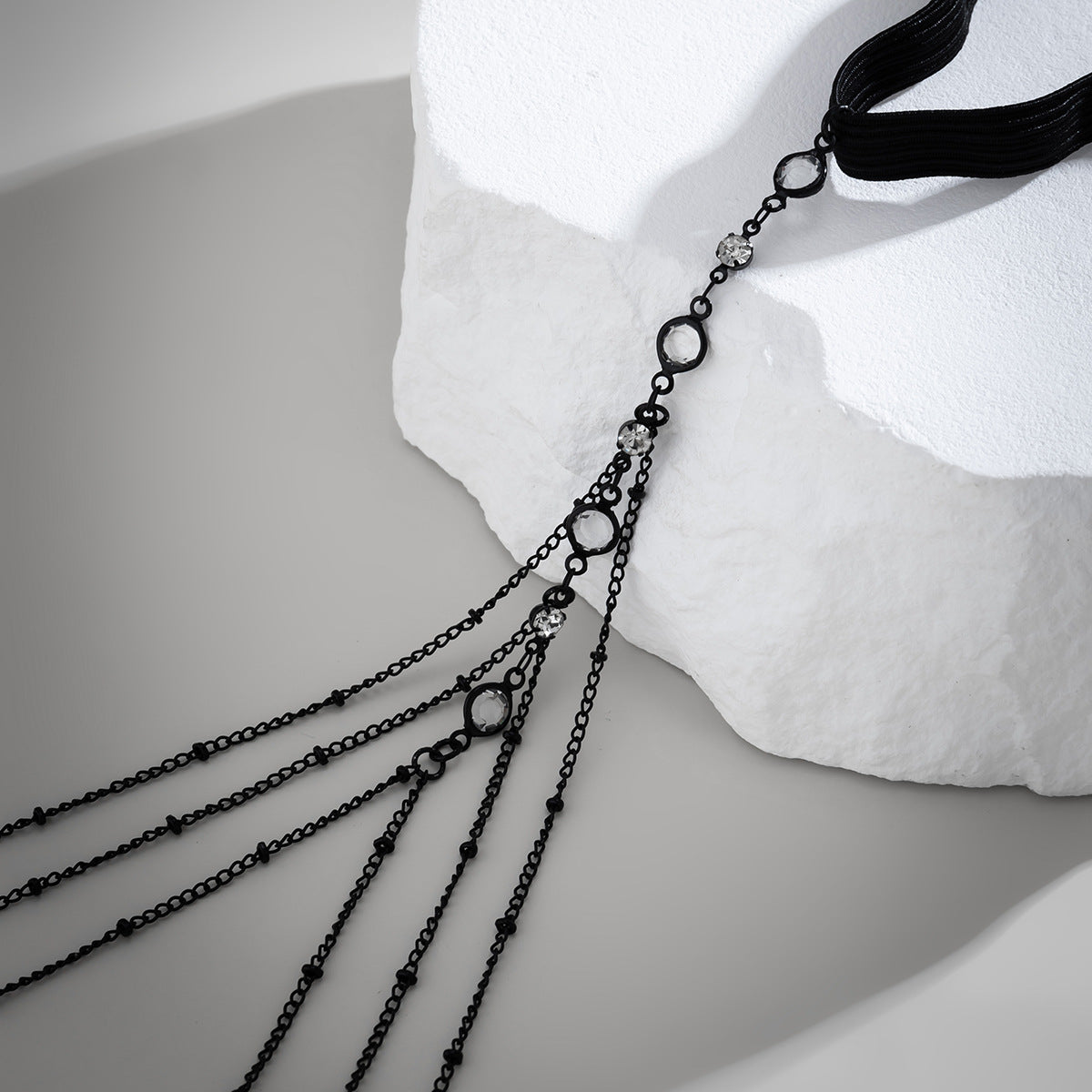 Multi-Layered Rhinestone Thigh Chain