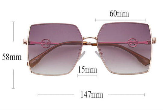 Gradient Lens Oversized Sunglasses