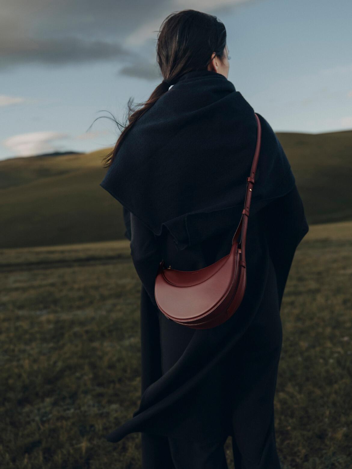 Polène Numéro Dix Bag in Textured Italian Calf Leather