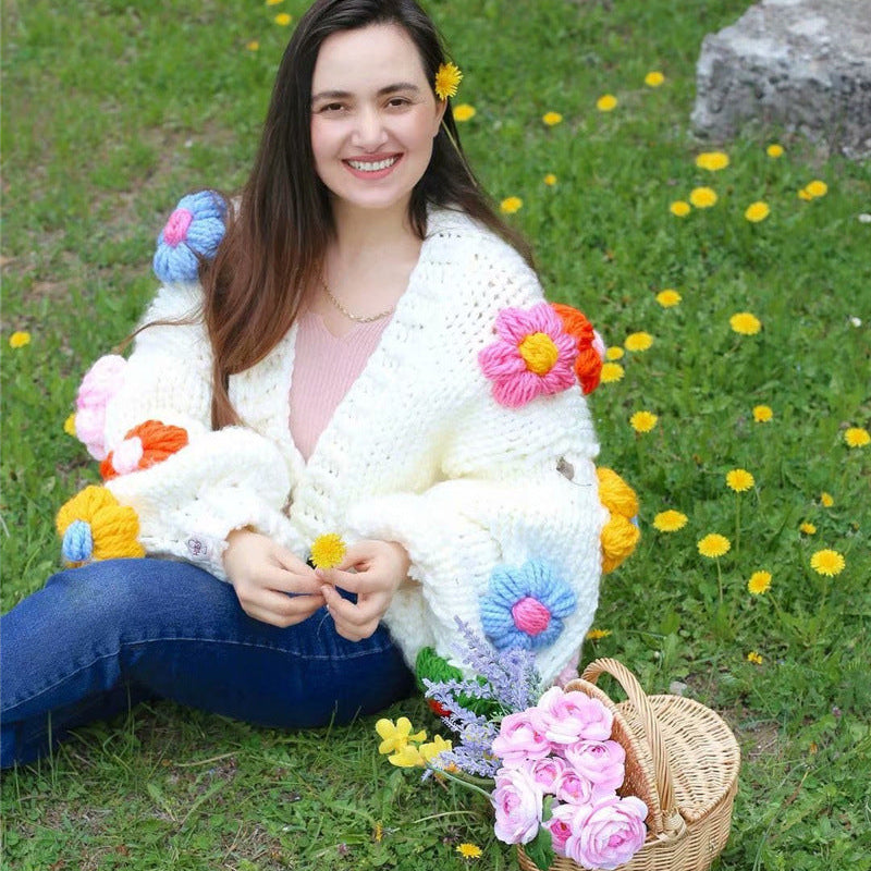 Cropped Chunky Knit Cardigan