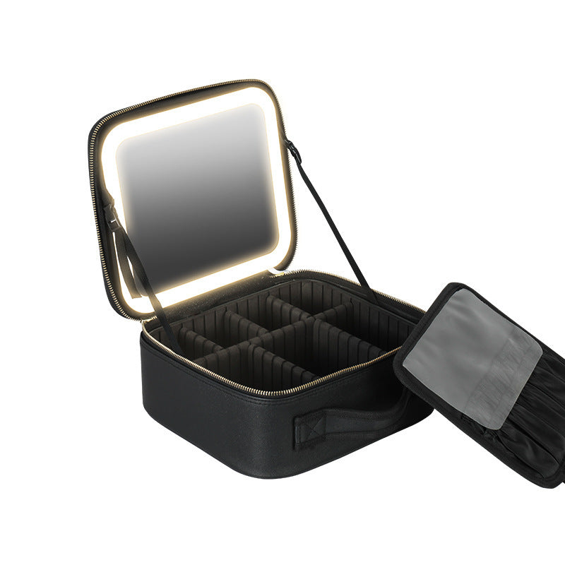 Makeup Case with Detachable LED Mirror