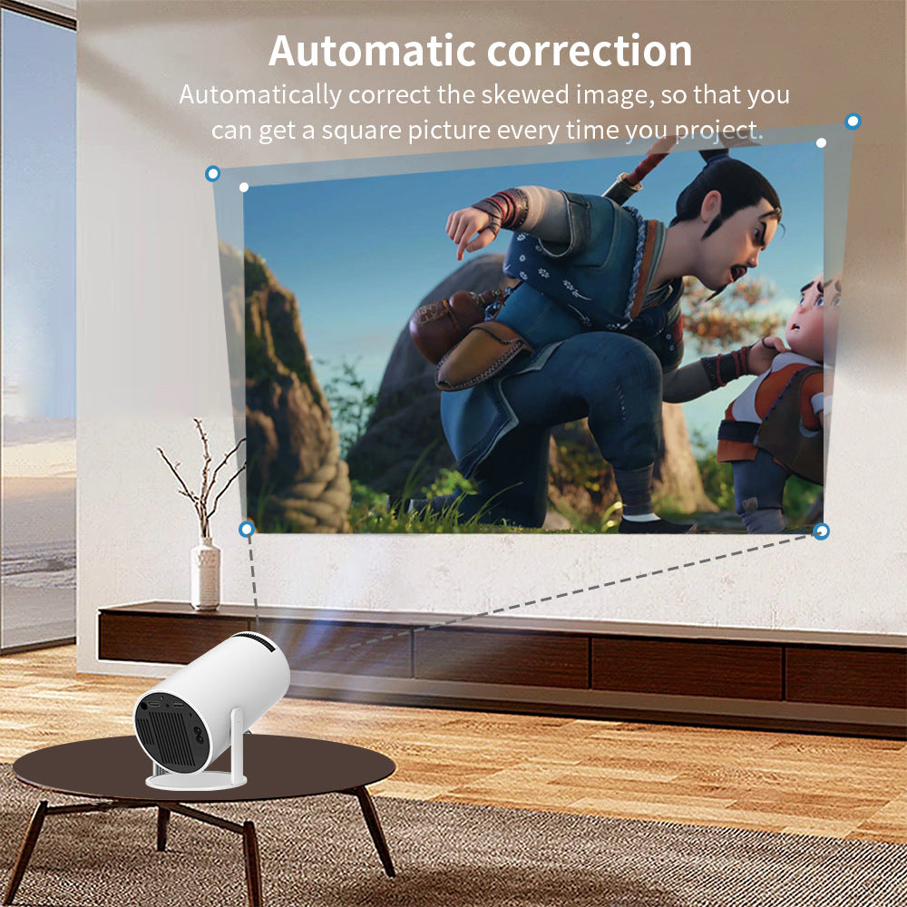4K Ultra HD Android 12 HY300 Plus Portable Mini Projector with Bluetooth 5.0