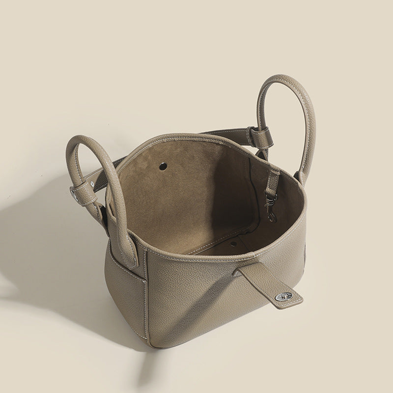 Genuine Cowhide Leather Convertible Shoulder Bag