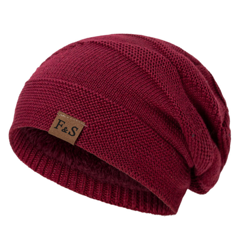 Fleece-Lined Wool Knit Cap