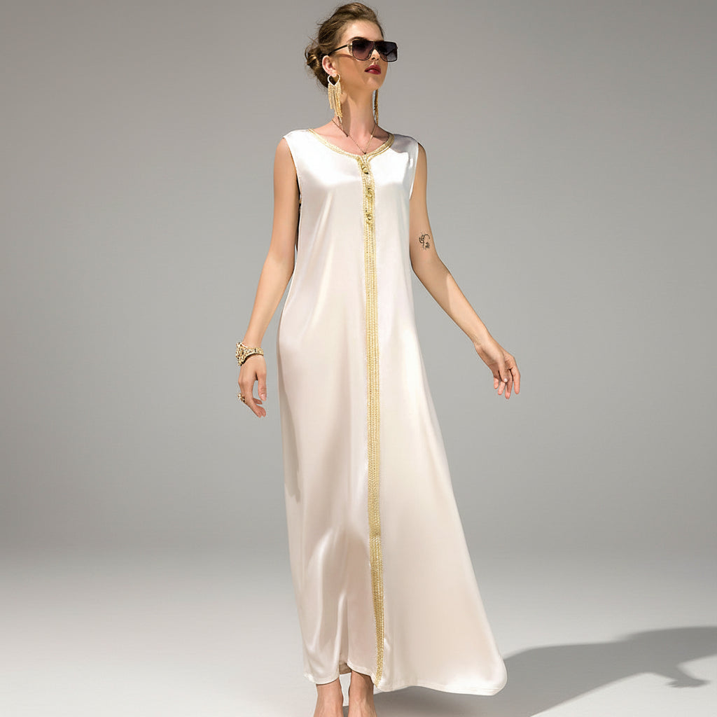 2-Piece Floral Embroidered Abaya