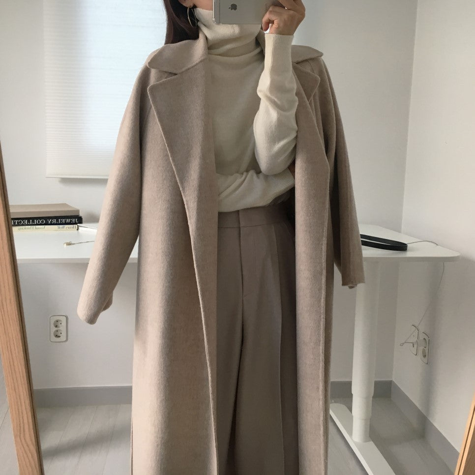 Wool Oversized Wrap Coat