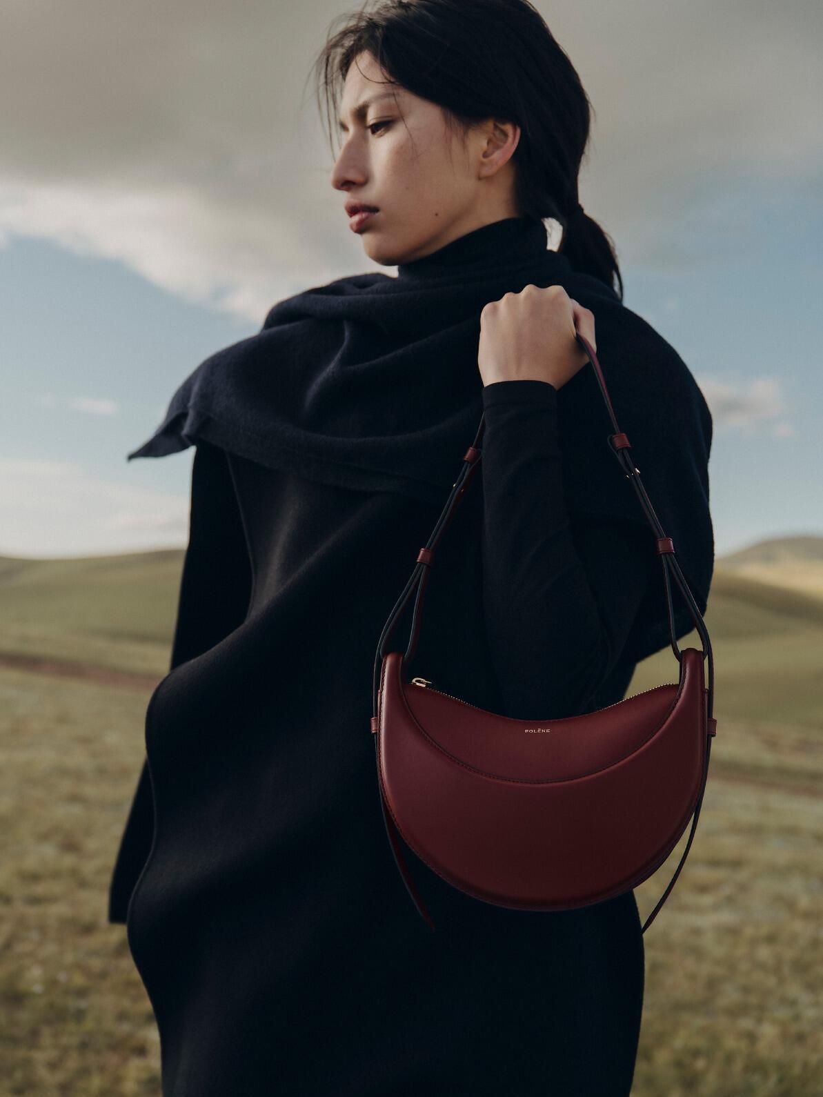 Polène Numéro Dix Bag in Textured Italian Calf Leather