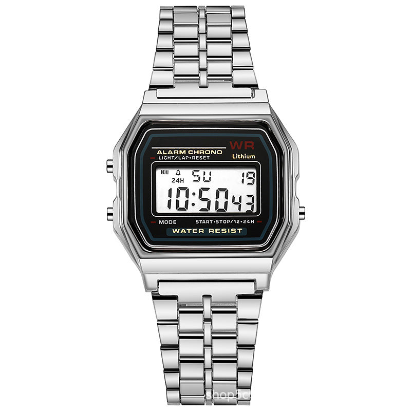 Gold-Toned Stainless Steel Digital Watch