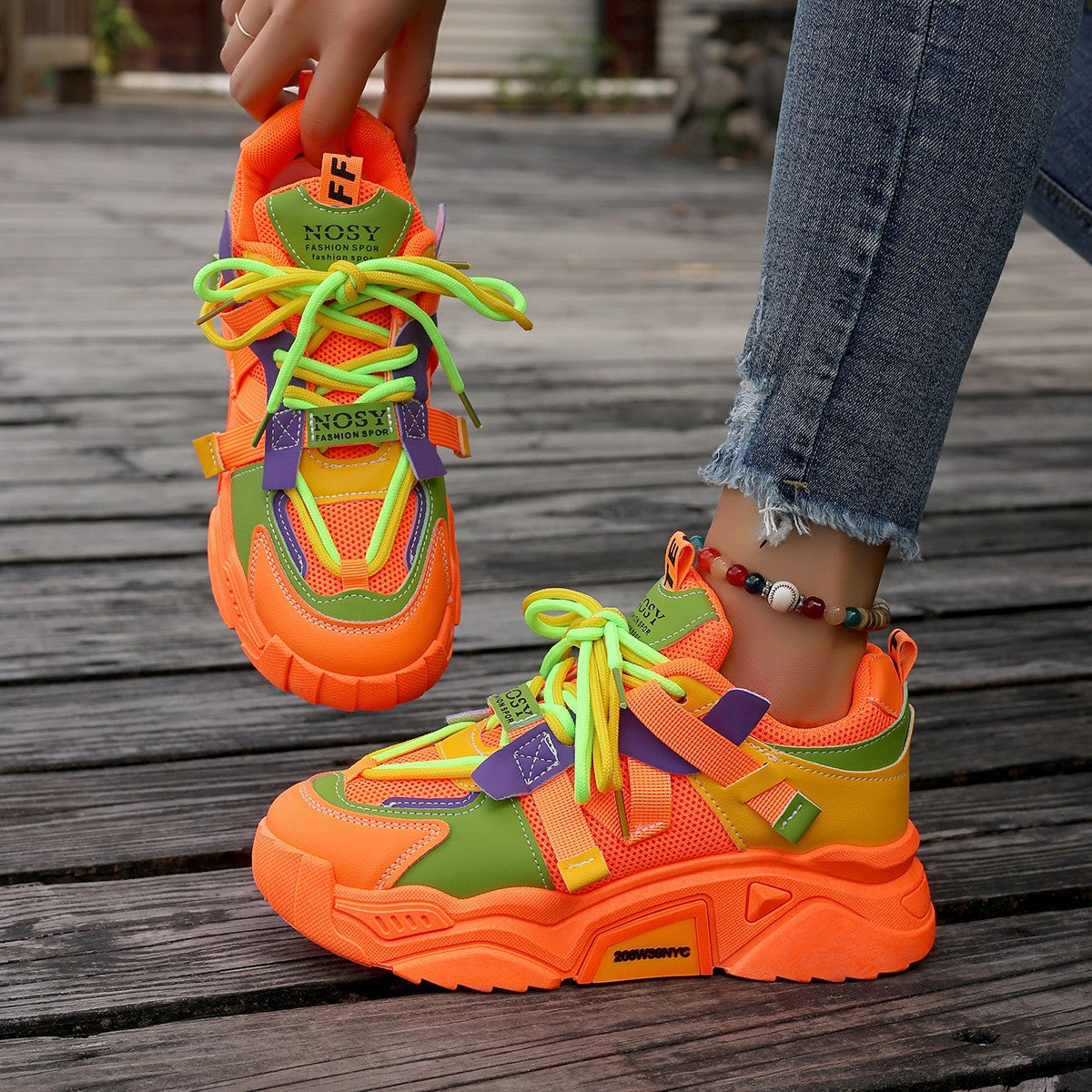 Lightweight Breathable Chunky Platform Sneakers