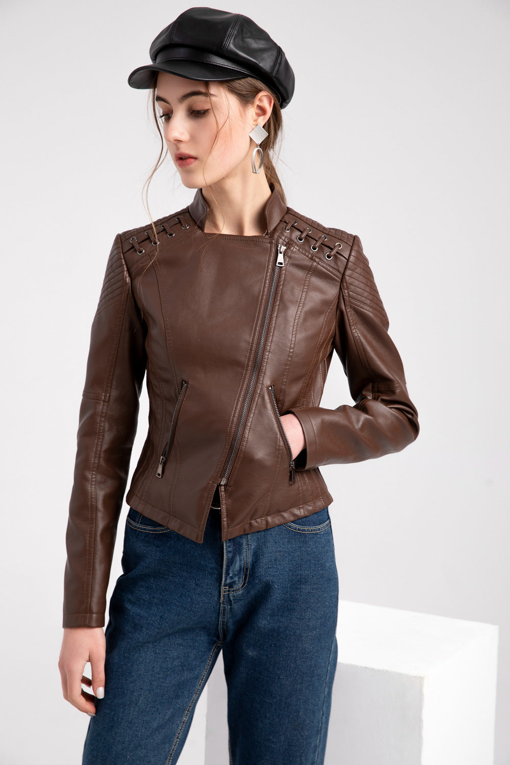 Women's Slim Fit Leather Jacket