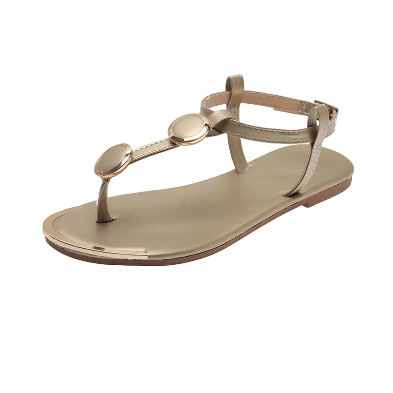 Women's T-Strap Flat Sandals