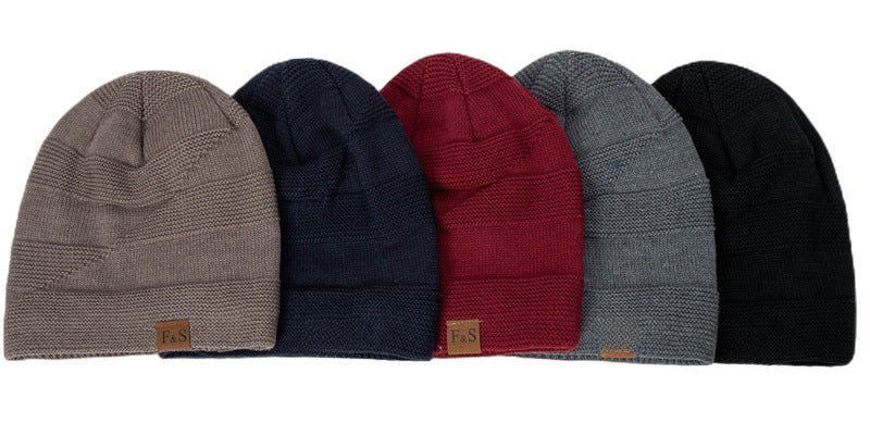 Fleece-Lined Wool Knit Cap