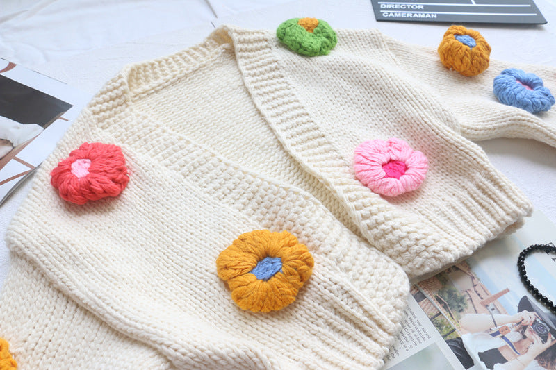 Cropped Chunky Knit Cardigan