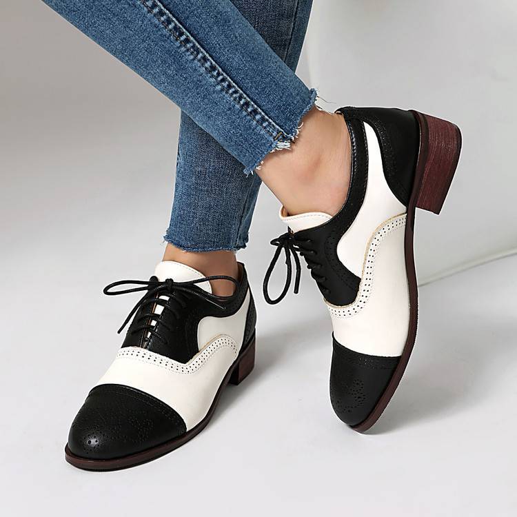 Women's Two-Tone Brogue Oxfords
