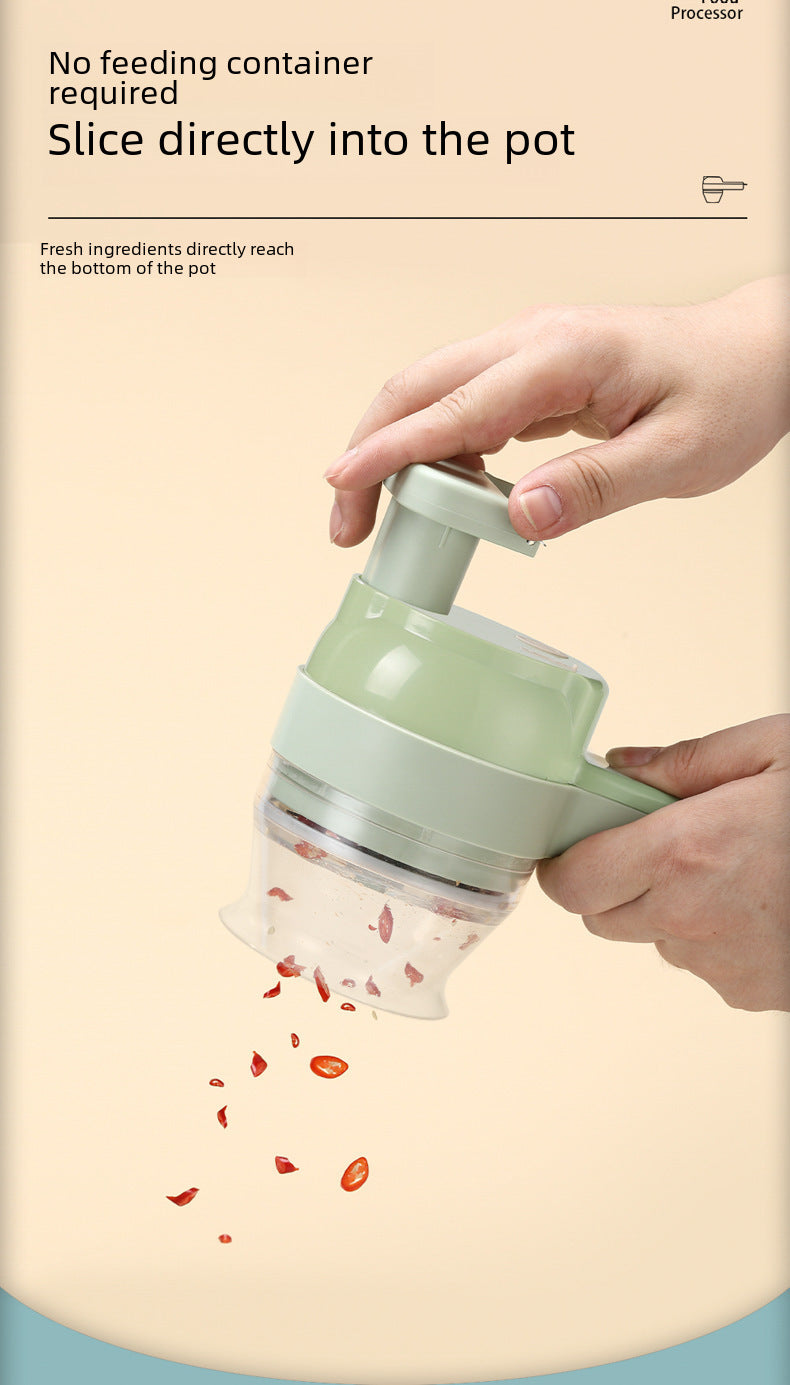 Multifunctional Cordless Electric Vegetable Chopper, Spin Scrubber