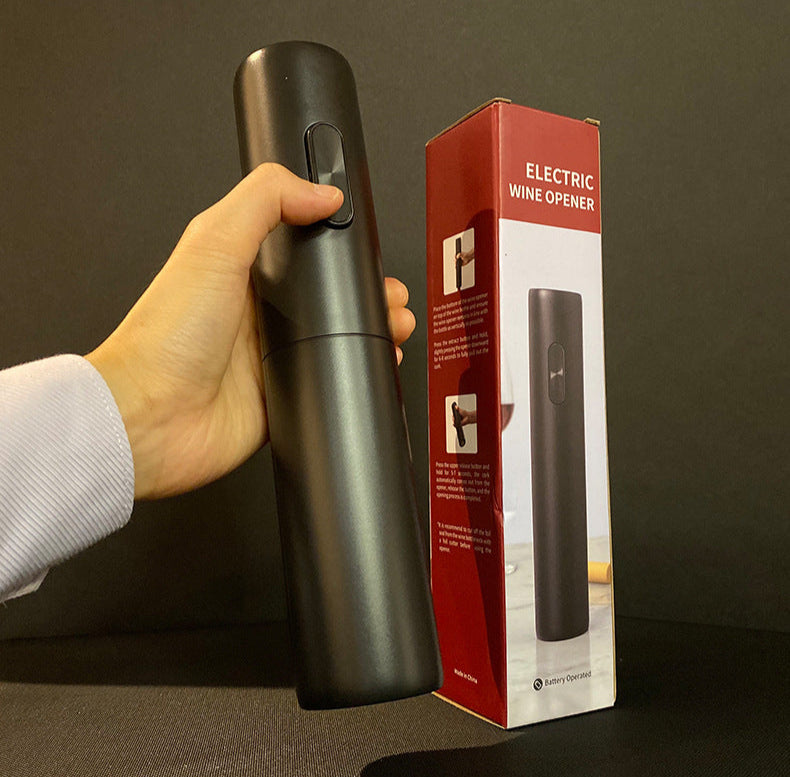 5-in-1 Electric Wine Opener with Pourer, Vacuum Stopper, Foil Cutter and Storage Base