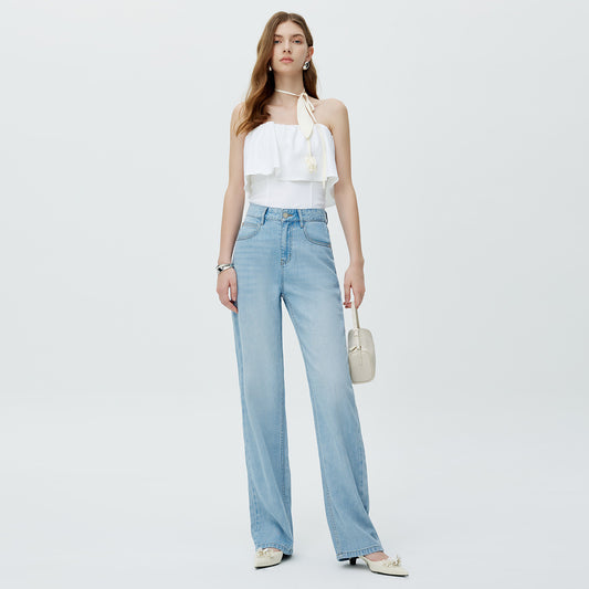High-Waisted Wide Leg Jeans