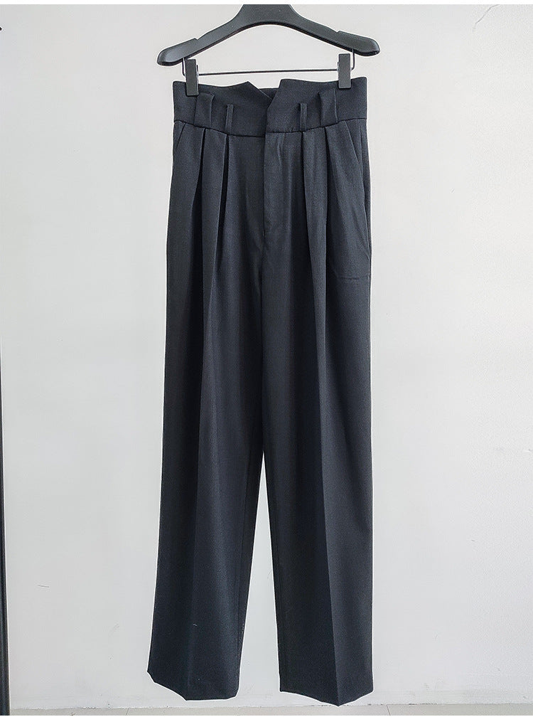 High Waisted Pleated Wide Leg Pants