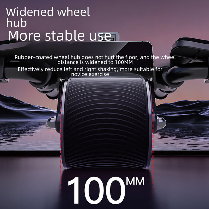 Automatic Rebound Ab Roller Wheel with Elbow Support and Phone Holder
