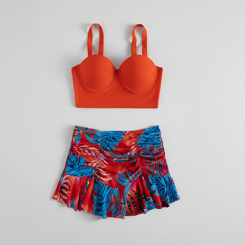 2-Piece Tropical Bikini Set