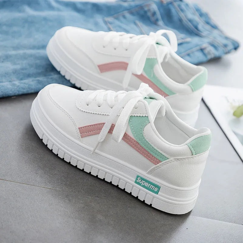 PU Leather Platform Sneakers