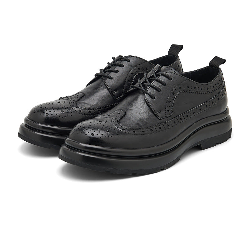 Men's Leather Brogue Derby Shoes
