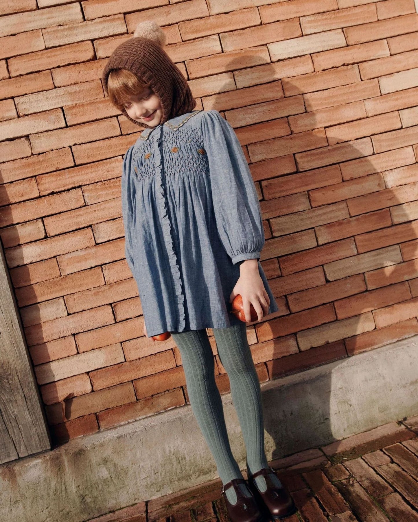 Girl's Garden Style Embroidered Sweaters and Pants Collection