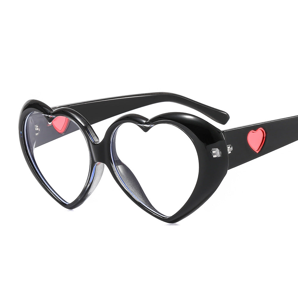 Cat-Eye Heart Shaped Clear Lens Glasses