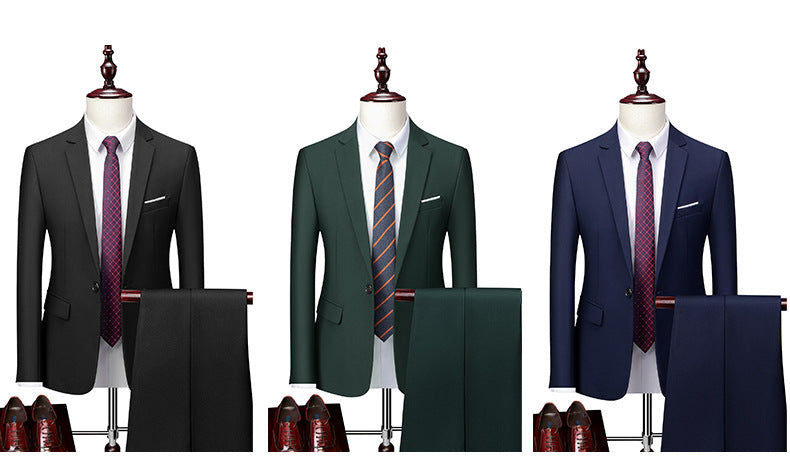 Men's Two-piece Business Casual Suit